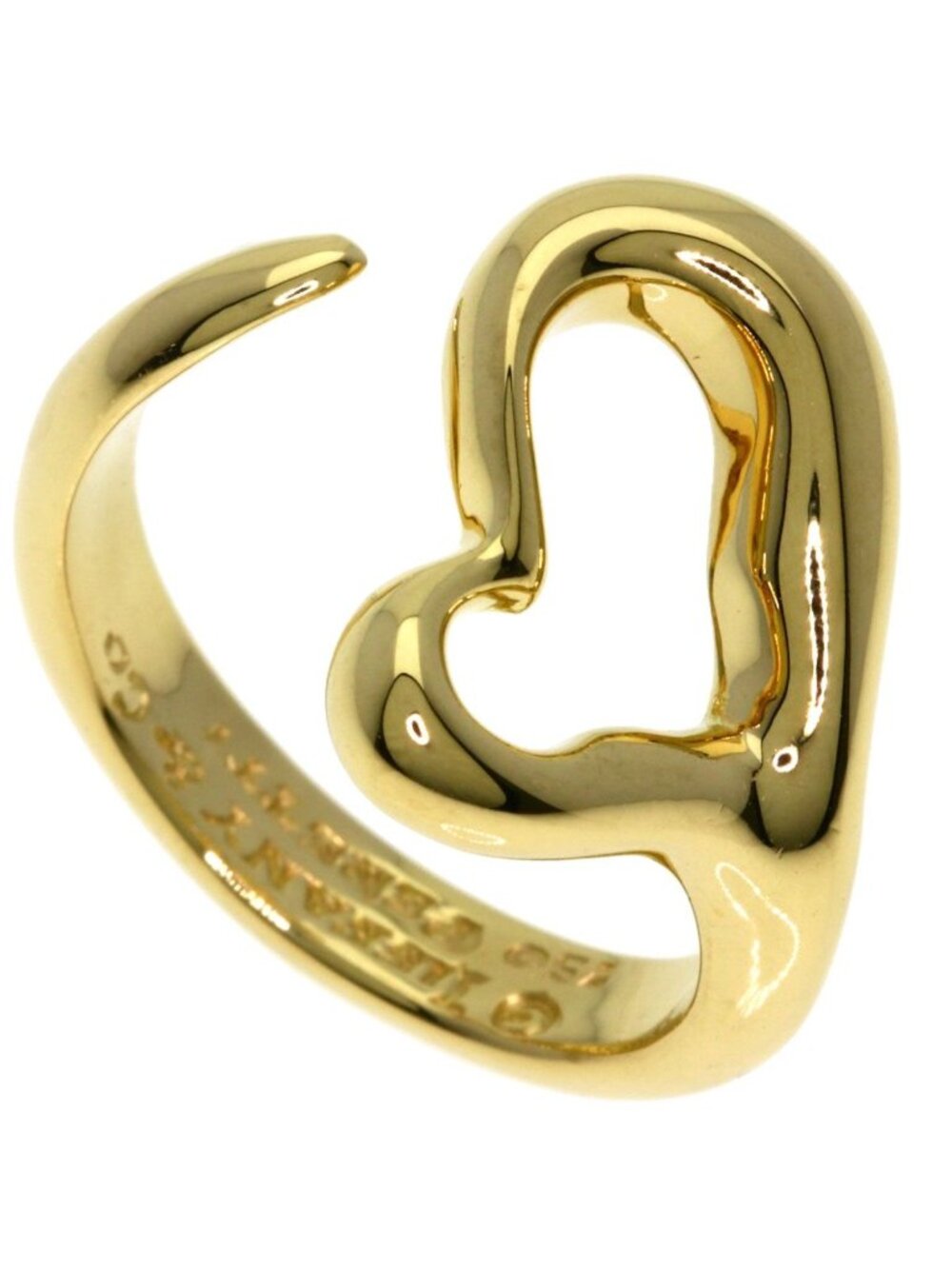 Tiffany & Co Open Heart Ring 18k Yellow Gold